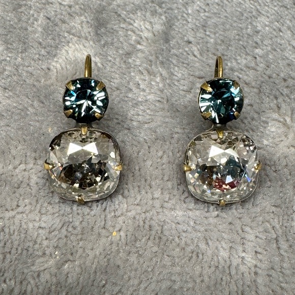 Sorrelli Blue and Crystal Gold-Tone Earrings - Picture 2 of 7